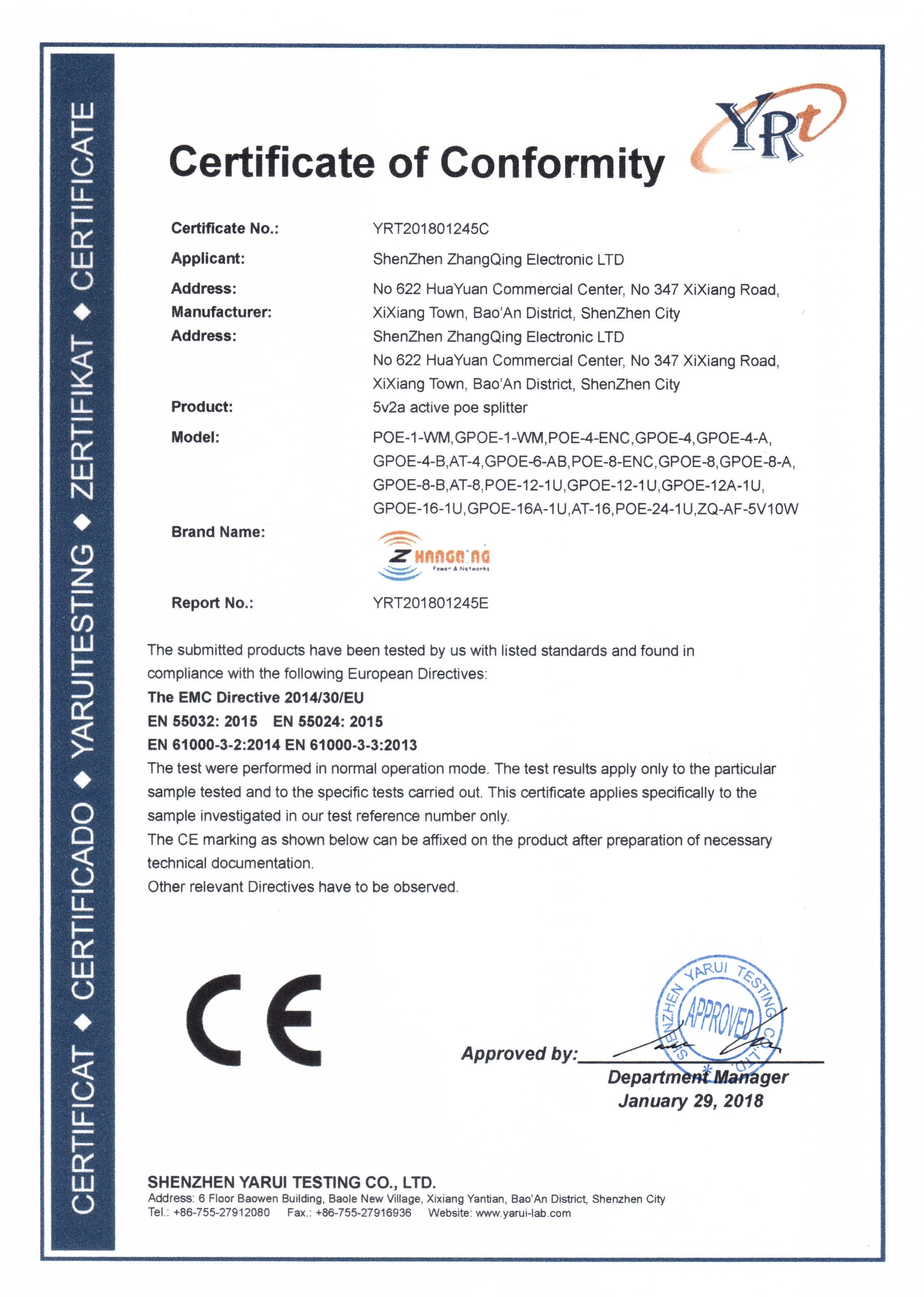 
1 Port PoE Injector US UK EU plug 24V 1A Wall Mount RJ45 PoE Power Adapter for Access Point IP camera IP phones 