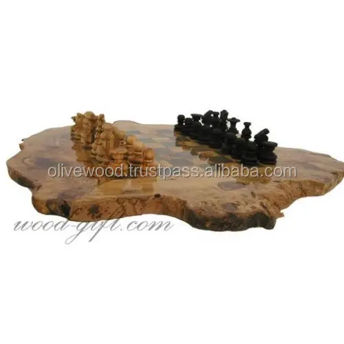 
Olive wood chess board, Wooden Chess set 