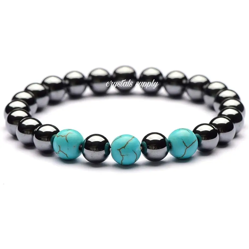 Браслет из гематита-браслет натурального гематитового камня-8 мм гематитовые браслеты для йоги энергетические кристаллы поставка
