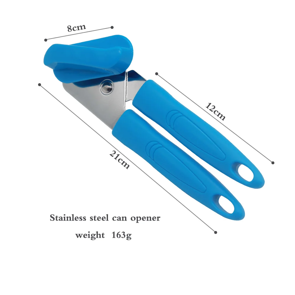 Hot Sell Jar Opener Stainless Steel can Opener  Kitchen Tools Soft Handled Good Grip Easy Use Manual Can Opener