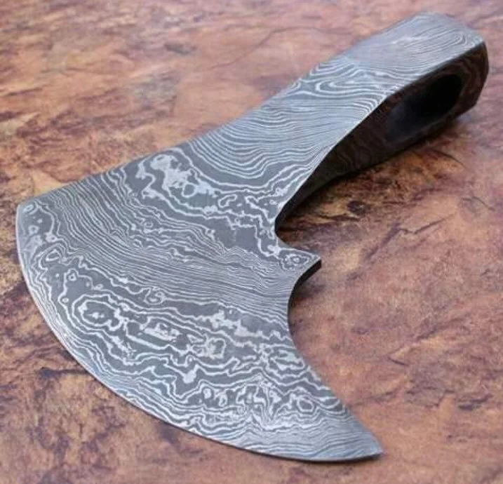 
CUSTOM HANDMADE DAMASCUS STEEL HUNTING FORGED VIKING BEARDED TOMAKHAW AXE HEAD 