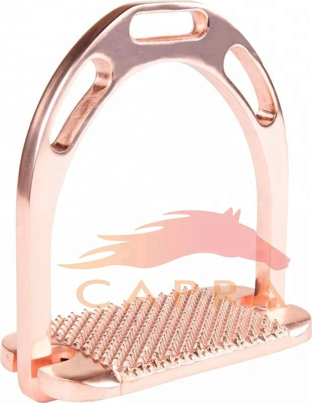 Rose Pink JIN Stirrups with titanium coating for horse riding
