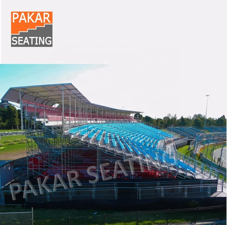 Portable Outdoor grandstand  Seating on Aluminum & Steel Scaffolding for Indoor Sports Stadiums & Schools