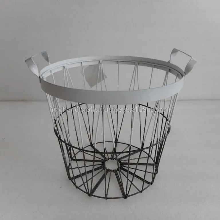 Iron Wire Mesh Storage Basket For Fruit And Cutlery Kitchen Storage Basket Manufacturer and Supplier