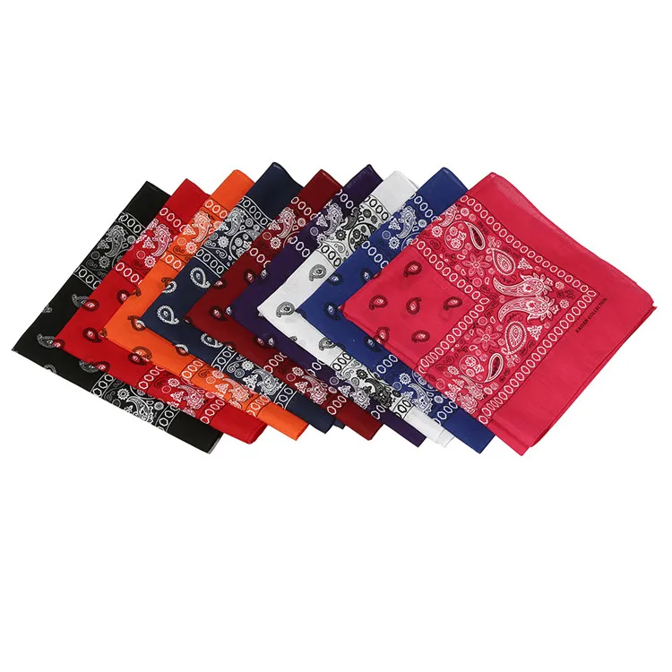 
New Arrived High Quality Hair Bandanas Fashion Double Side Print Bandana Head Wrap Square Scarf 