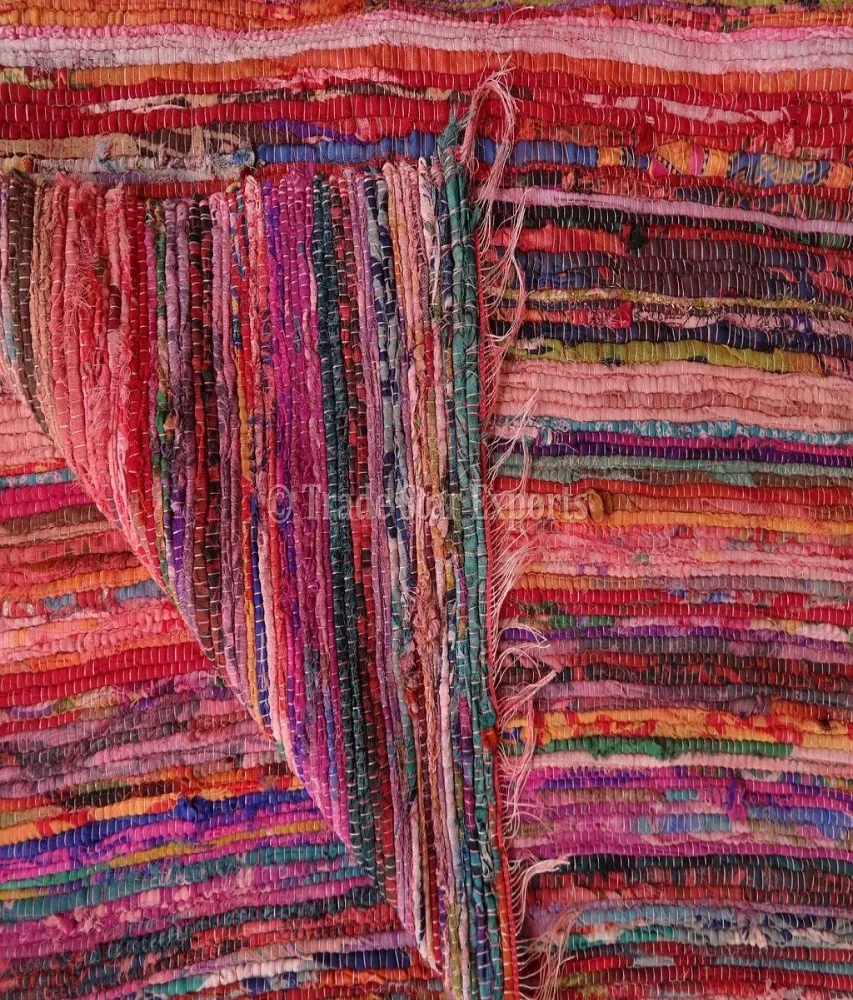 Indian traditional beautiful ethnic hand loomed decorative rag rag large carpet