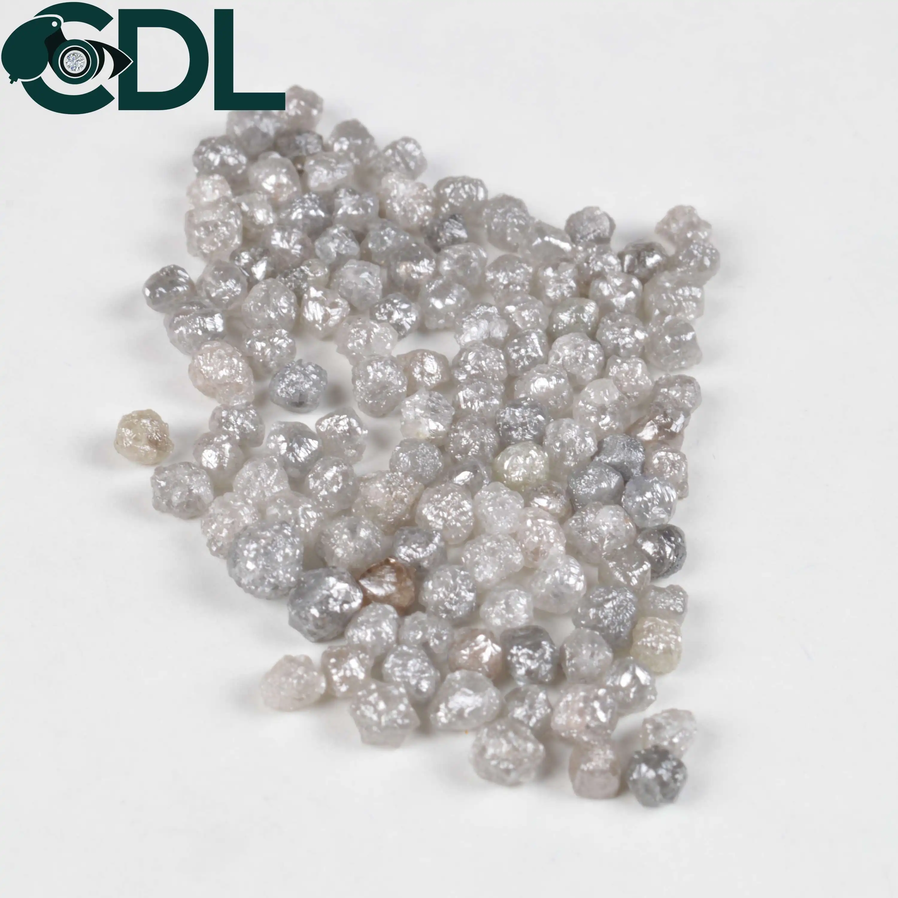 4.5 mm Grey, Roundish Shape Natural Loose Rough Diamond 100% Raw Uncut