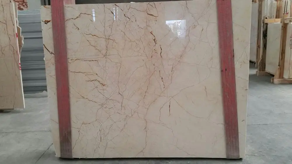 2024 Premium High Quality Luxury Fashion Model Sofita Beige Marble Slab 2cm Polished Natural Stone Made in Turkey CEM-SLB-50