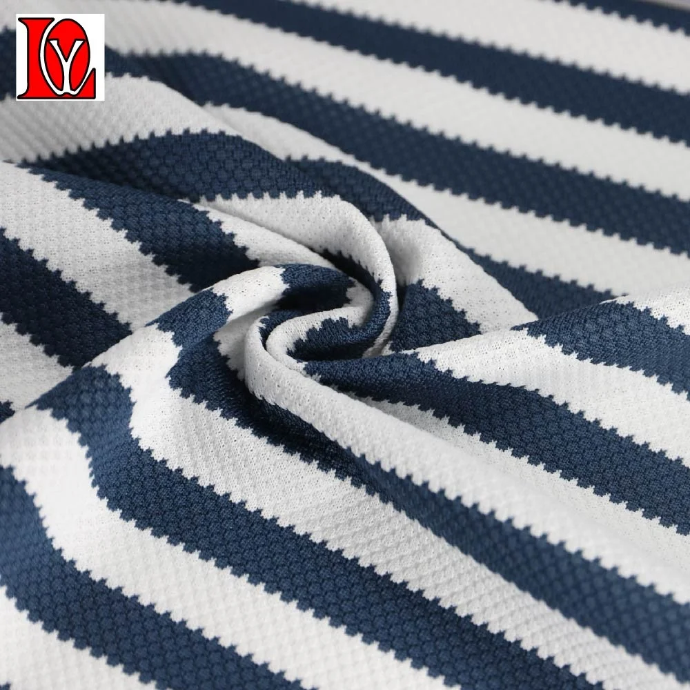 90% polyester full dull yarn dyed pineapple stripe fabric with UV-cut,wicking treatment