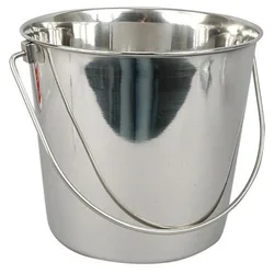stainless steel pail seamless bucket with shiny polish