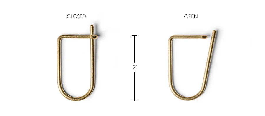 Custom-made Brass Simple Key Ring Custom Metal Keyring Brass Key Hook