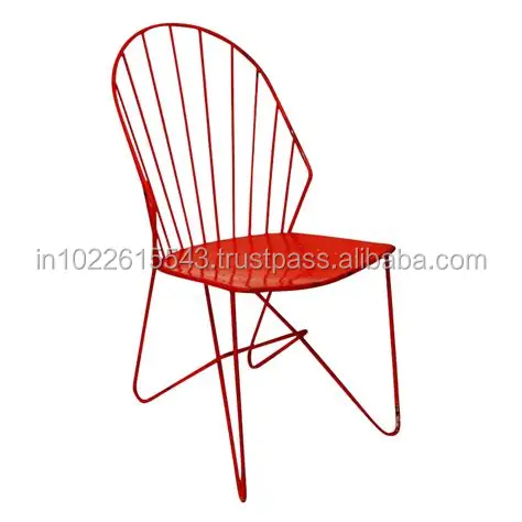 vintage industrial metal dining chair mesh