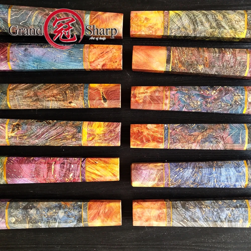 Рукоятка поварского ножа, запчасти «сделай сам», кухонные ножи, отверждаемая деревянная восьмиугольная ручка, инструменты для шеф-повара