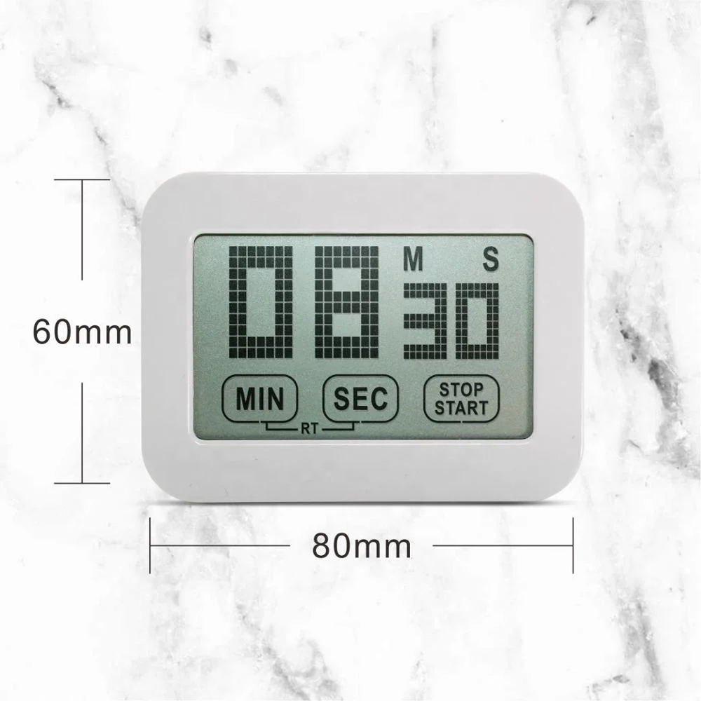 Touch Screen Scrolling Digit Timer with Stand and Fridge Magnet