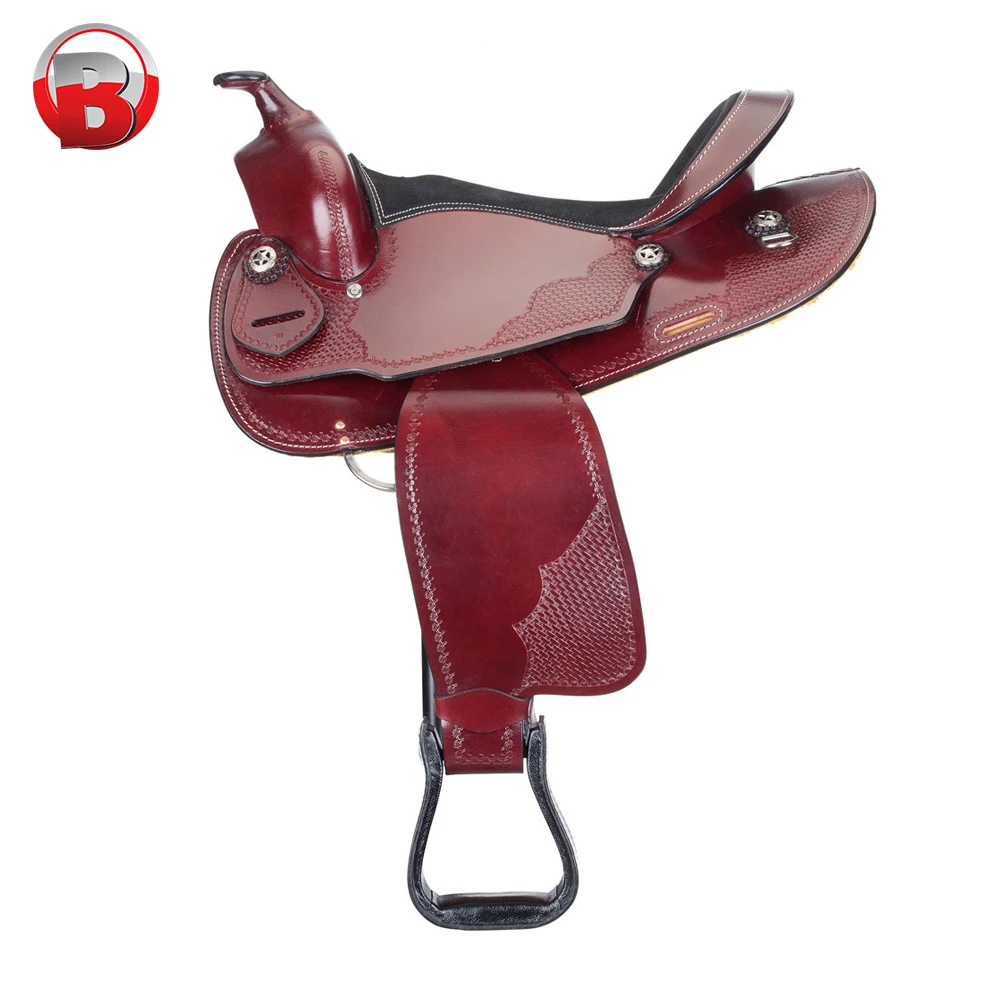 Hot Selling Brown Leather Western Horse Saddle