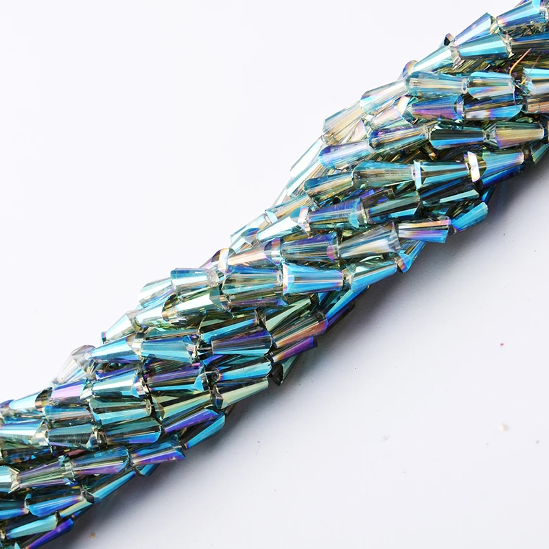 Crystal beads tower pagoda shape glass bead wholesale cheap  chinese beads for jewelry making