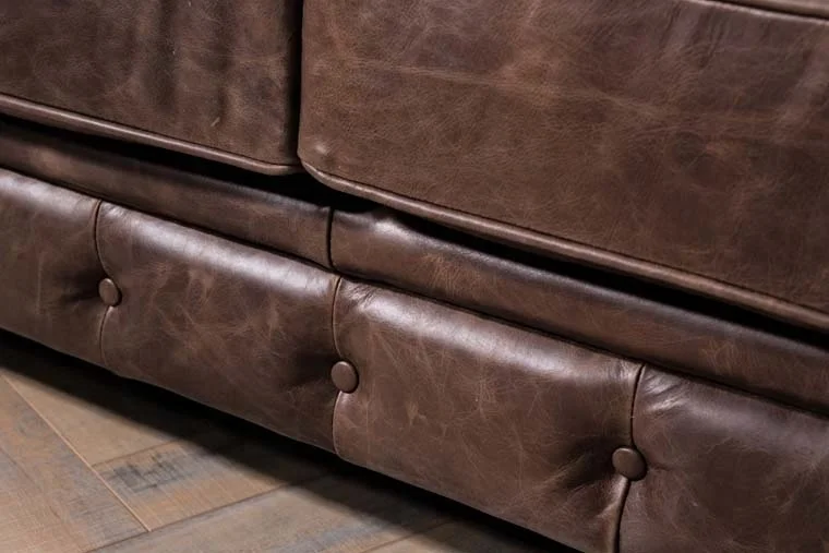 
American Style Classic Chesterfield Sofa Vintage Leather 3 Seats Sofa for Living room with durable leather 