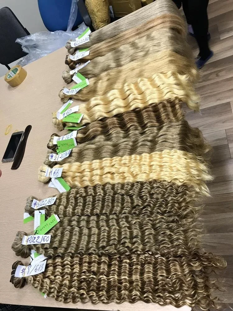 Diffrent Color Machine Weft Raw Vietnamese High Quality  Wavy Hair