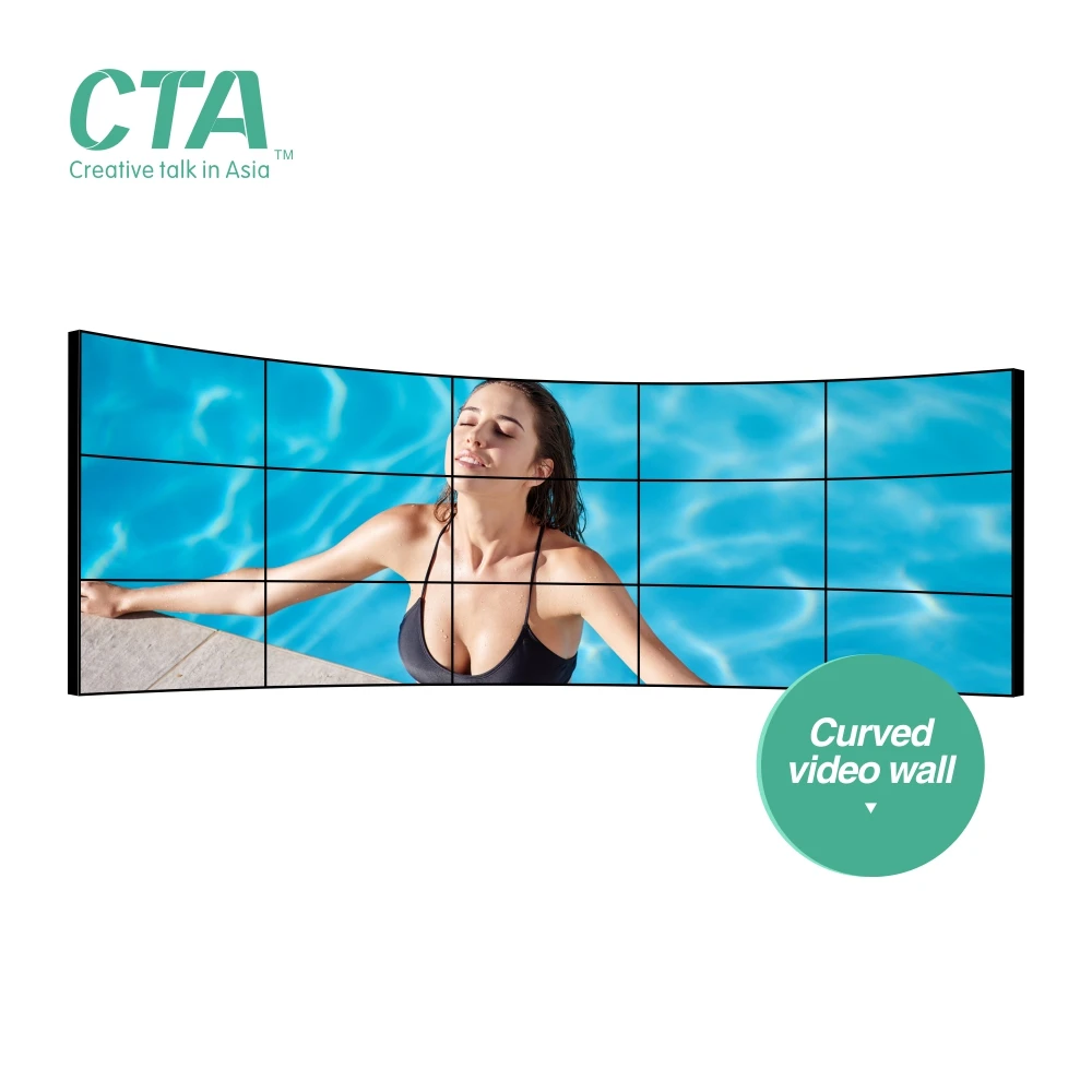 Fashion design LED curved video wall screen panel 1x3 2x2 4x6 with controller