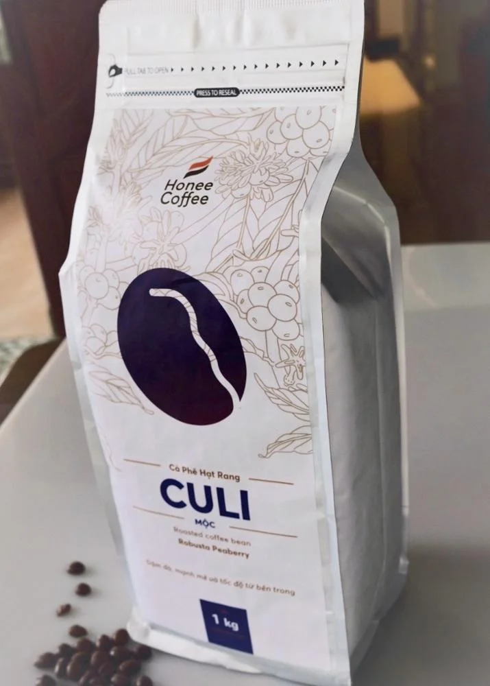 Vietnam Peaberry Roasted Whole Beans Coffee Medium Roasted 250g 500g 1kg Bag High Quality Honee Coffee Brand