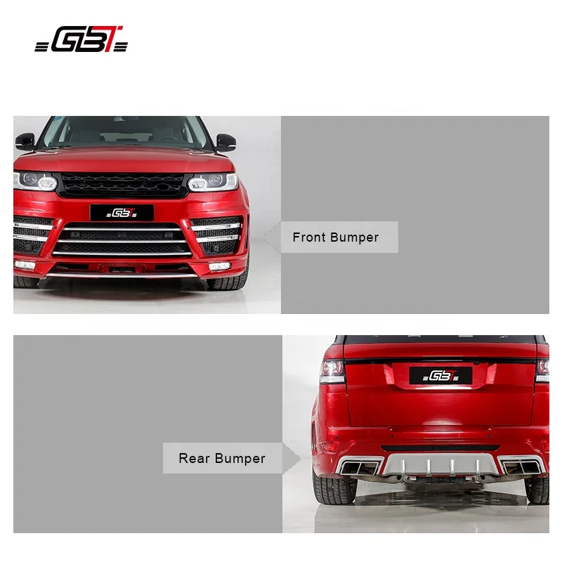 GBT body kits front rear bumper plate air-inlet grille DRL Case exhaust pipe for year 2014-2017 for Land Rover Range Rover SPORT