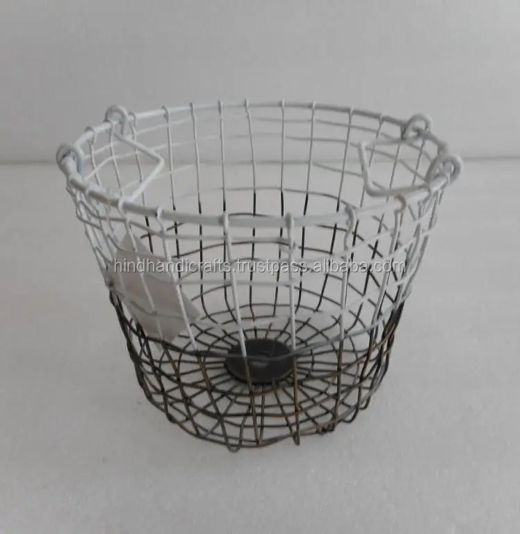 Iron Wire Mesh Storage Basket For Fruit And Cutlery Kitchen Storage Basket Manufacturer and Supplier