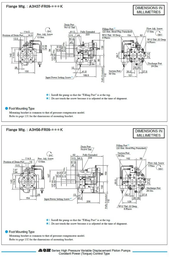 Japanese piston water pump for a wide range