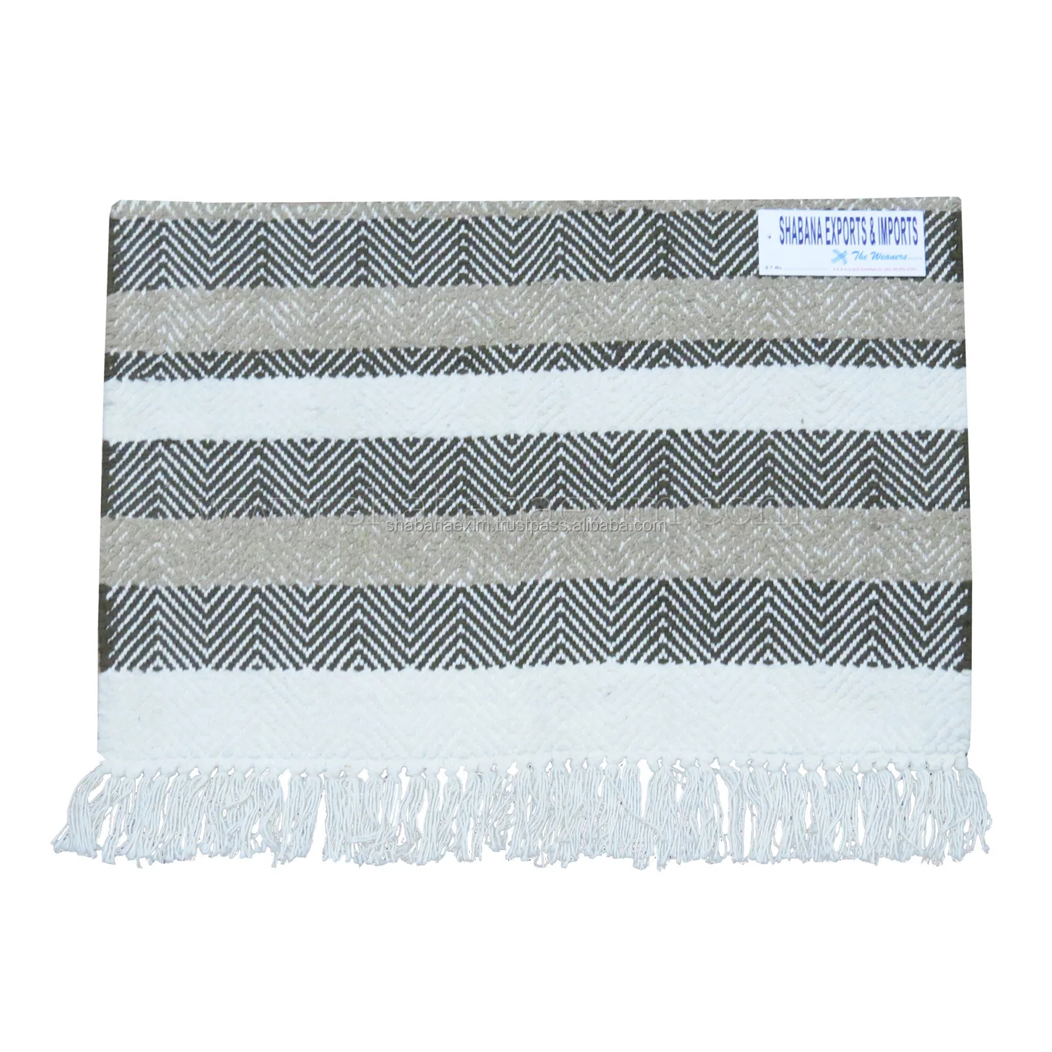 Wholesale Cotton Boho Rug Living Room Floor Mat with Fringe Zigzag Design Bedroom Home Decor Carpets