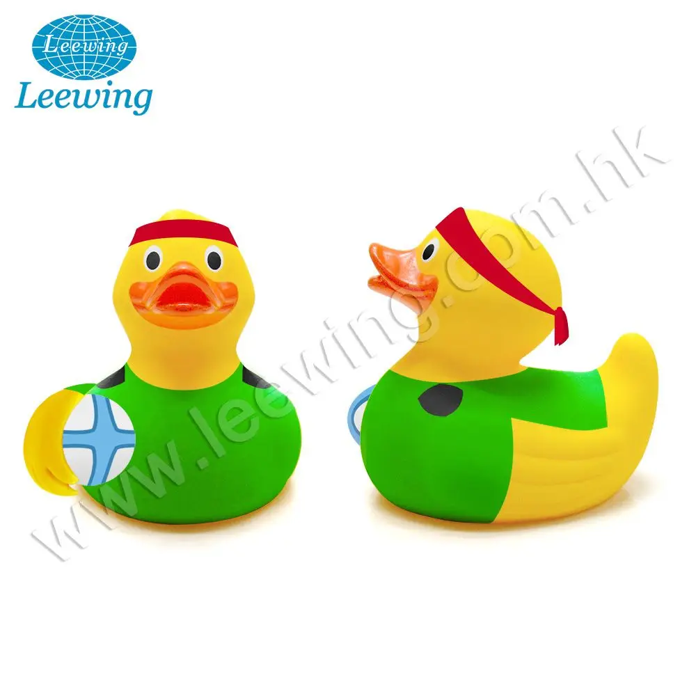 Vinyl American Football Rugby Sports Uniform Yellow Rubber Duck Promotional Gift