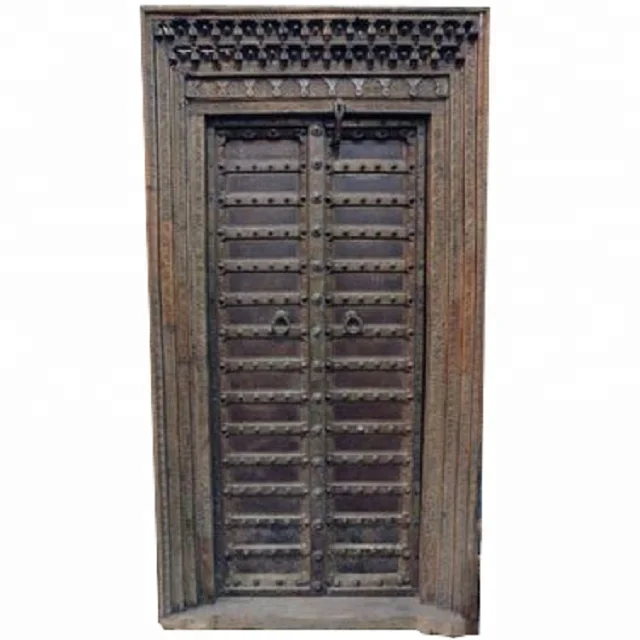 Vintage Hand Carved Old Wooden Doors Modern Design Waterproof Steel Stainless Steel Fiberglass Screen Netting Polymer Hotels