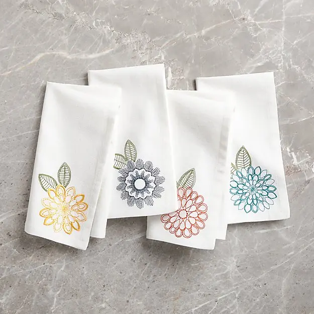 wholesale Custom 100% cotton Waffle embroidery kitchen tea towels