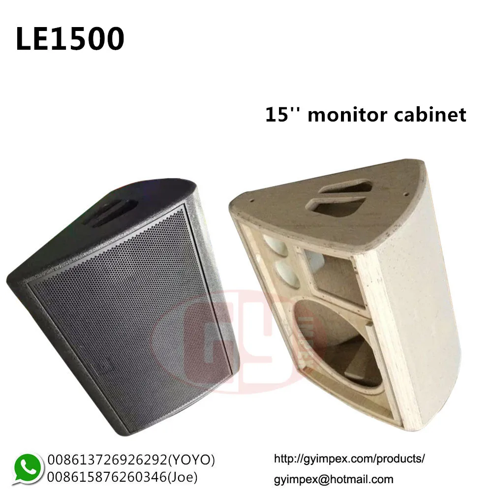 15' floor monitor emtpy cabinet,LE1500 speaker box