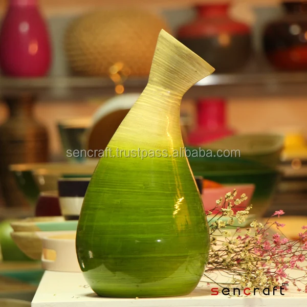 Wholesales High Quality Nice Floor Bamboo Vases Decoration Handmade Home Decorative Flower Vase Decor Products
