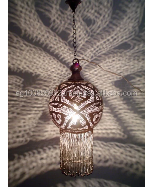 BR190 Античный стиль ручной работы Шар Подвесной абажур