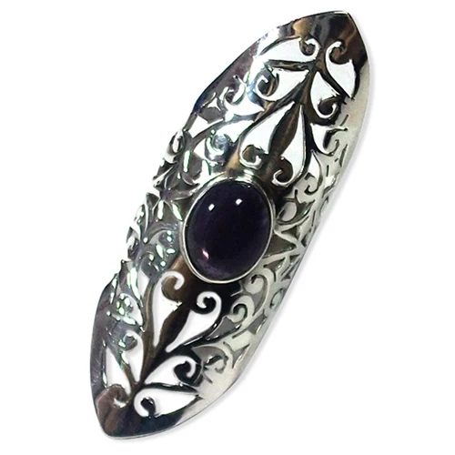 Amethyst Silver Ring Gemstone Jewelry 925