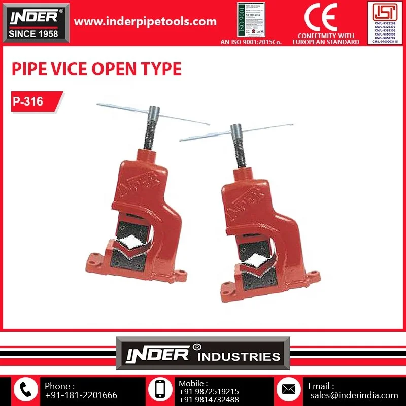 Replaceable Jaw Pipe Vice Open Type Bench Vice Multifunctional Heavy Duty Pipe Vise at Low Price