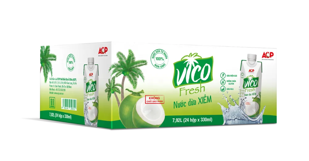 
NATURAL - VICO FRESH COCONUT WATER - UHT TREATMENT - OEM AVAILABLE 
