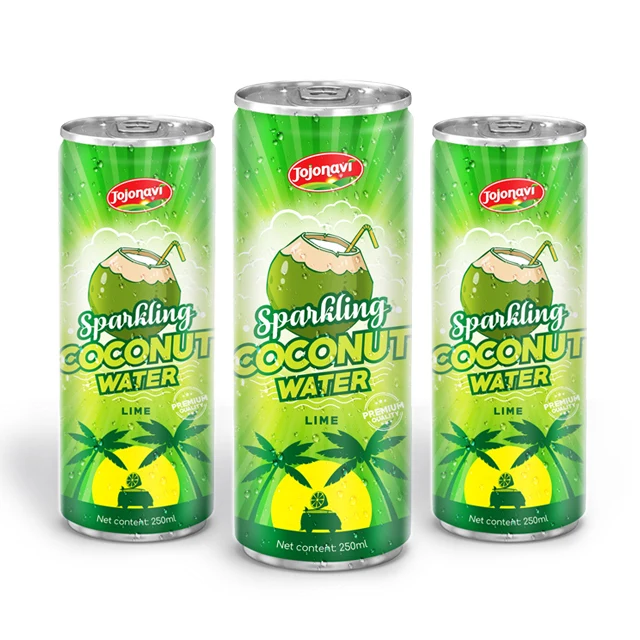 Manufacturer tropical 250ml Canned New Products Sparkling Coconut Flavor Aloe Vera Drink ODM service from Viet nam