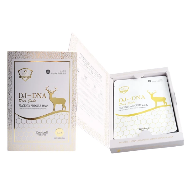 ISO22716 GMP Korean cosmetics high-quality placenta anti-aging facial mask sheet DJ DNA Deer Jade Placenta Ampoule Mask 25ml*5ea