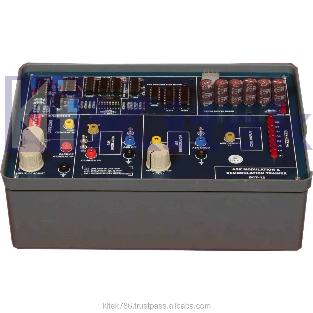 ASK MODULATION / DEMODULATION COMMUNICATION TRAINER KIT / COMMUNICATION LAB TRAINER