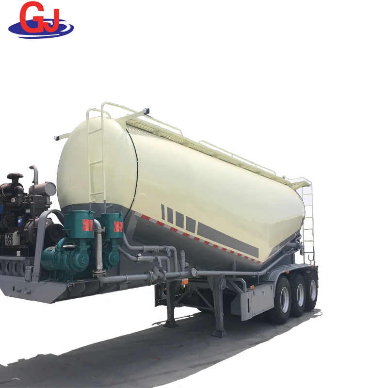 60tons bulk cement vessels lime cement transport tank semi trailer for sale