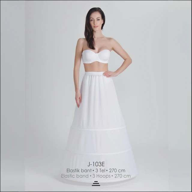 Высококачественный доступный подъюбник с 3 кольцами для свадебных платьев