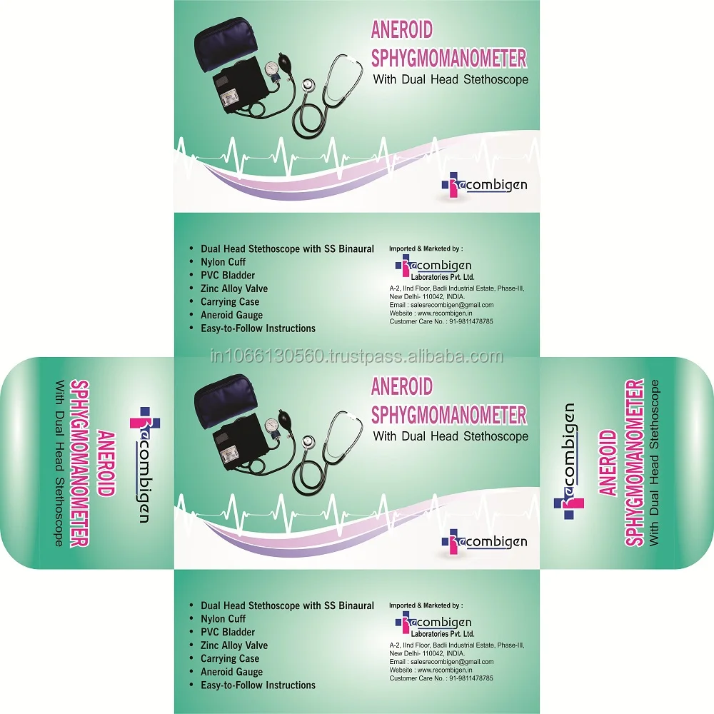 Non mercury Sphygmomanometer/BP, Pocket Aneroid/Sprague Kit