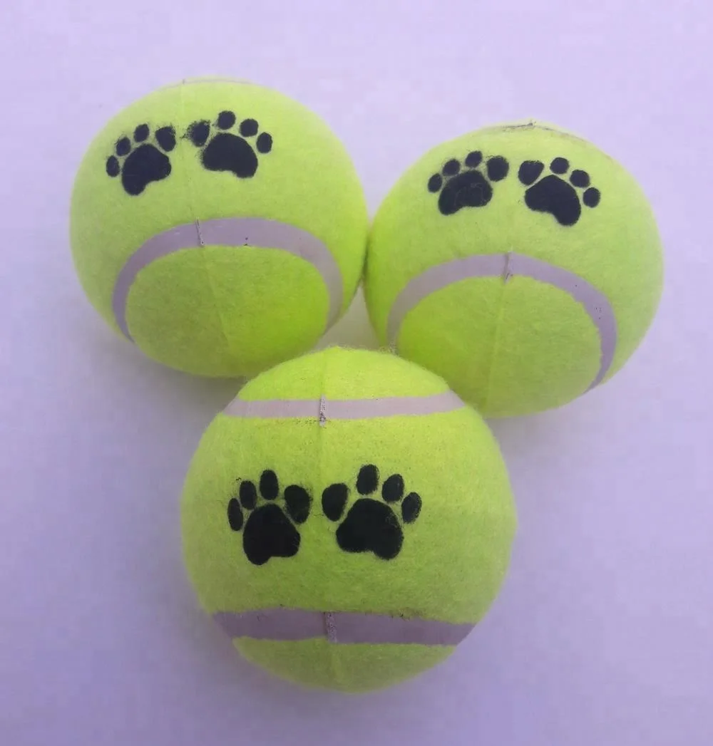 Factory Wholesale Custom Logo Printed Special Pet Tennis ball  Pet toy Custom Logo Tennis Ball