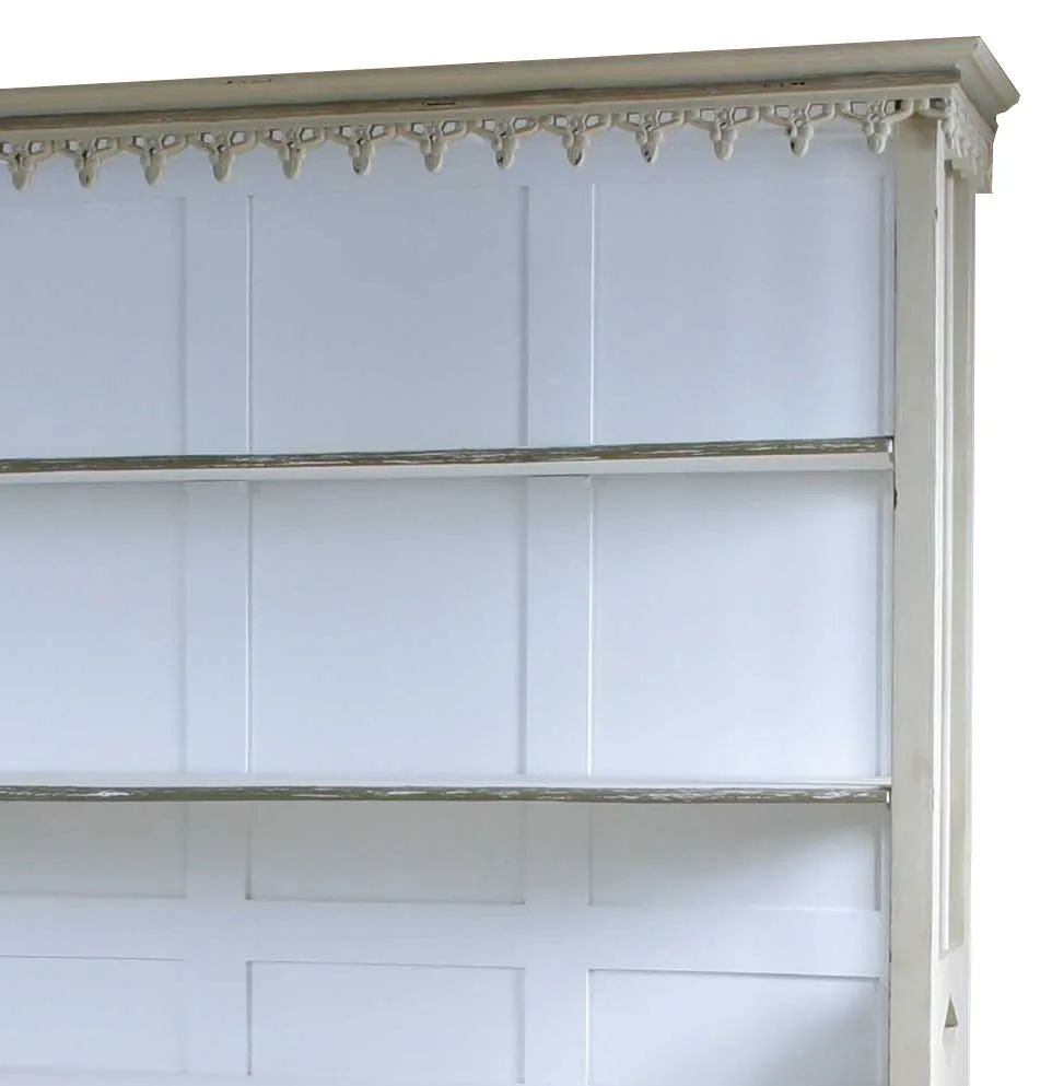 French Provincial Wooden Open Bookcase Furniture 4 Doors