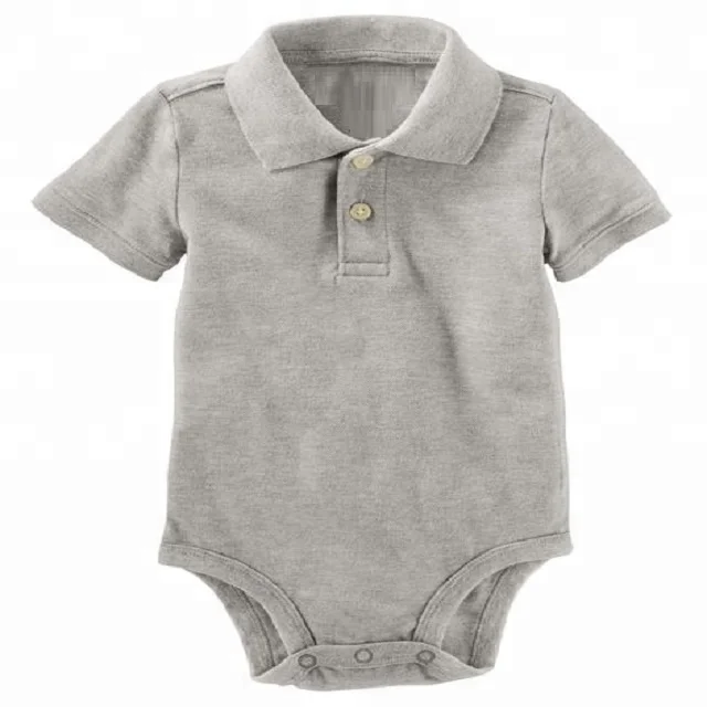 Baby Clothes Newborn Boys Girls Jumpsuit Polo Shirt Baby Boy Romper for Sale Onesie Short Sleeve Turn Down Collar 100% Cotton