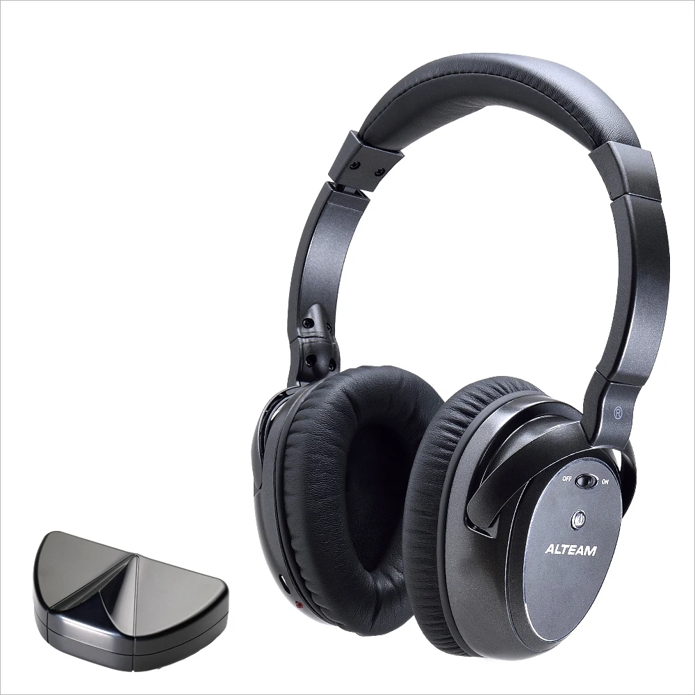 RF digital audio wireless headphones with 2.4 ghz for tv
