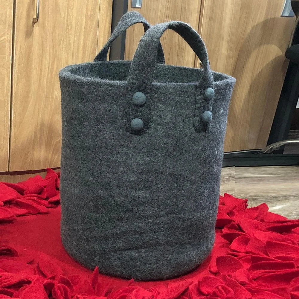 FBB-001, Felt Baskets, Made from 100% Pure Eco-friendly New Zealand Wool, Felted by Skilled and Talented Women Artisans of Nepal