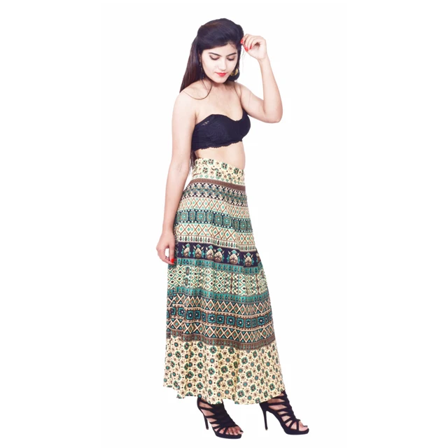 Best Quality Indian Cotton Wrap Around Skirts Supplier From India Hippie Boho Gypsy Cotton Wrap Around Skirt Dress