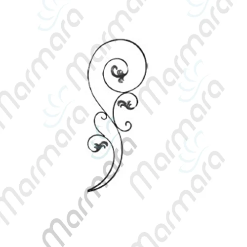 Gate Decorative wrought iron Panel forged fence gate ornaments Turkish Made Component - Marmara